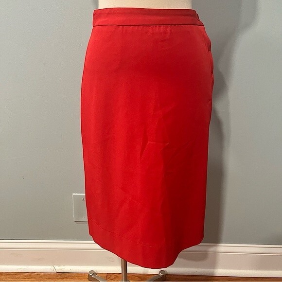 BCBGMaxazria Red Stretch Pencil Skirt Size 0 - Picture 1 of 8